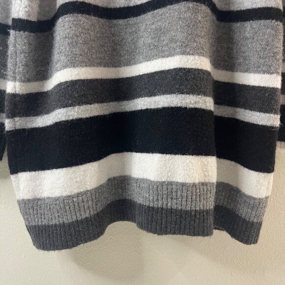 Time and True TM Oversized Striped Cardigan Sweater Open Front Longline Knit - Picture 7 of 16